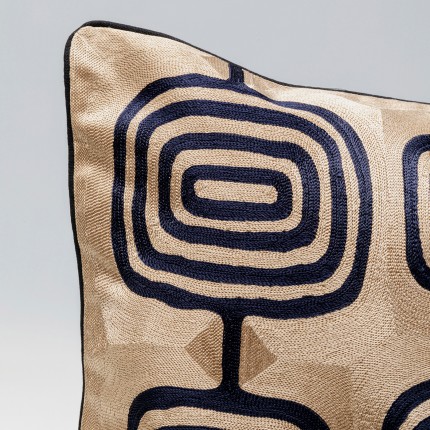Cushion Catena Square taupe and black Kare Design