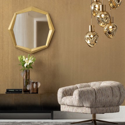 Miroir Octagon 80x80cm doré Kare Design