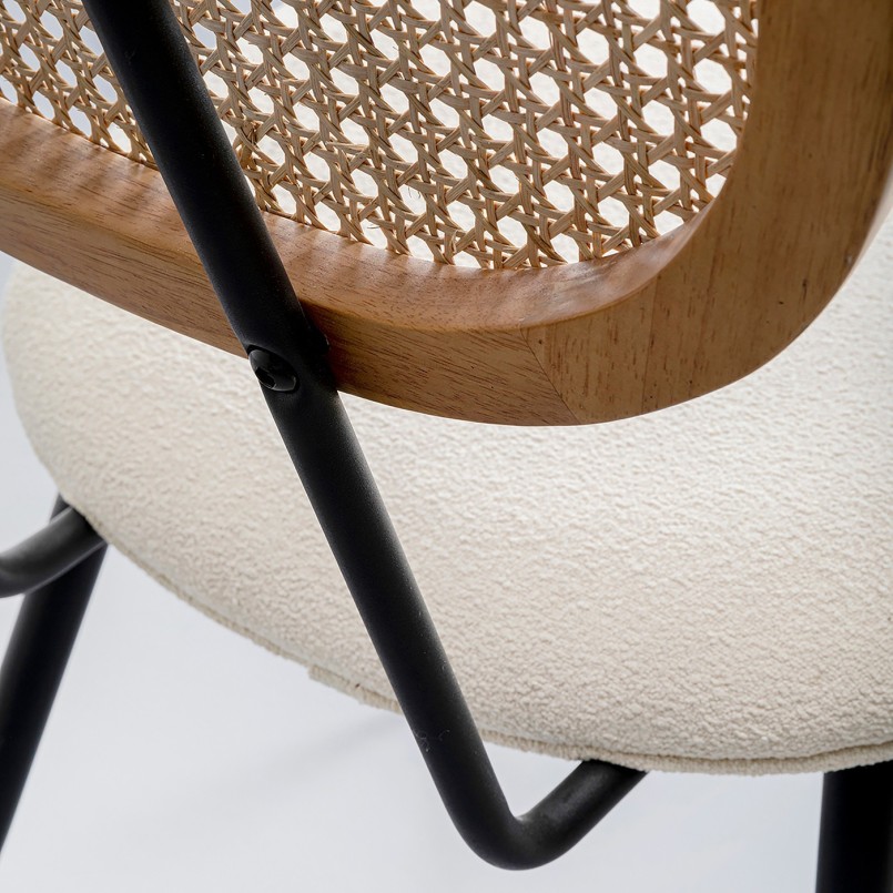 Ensemble table et 2 chaises blanches - Bistrot Rosali - Kare Design