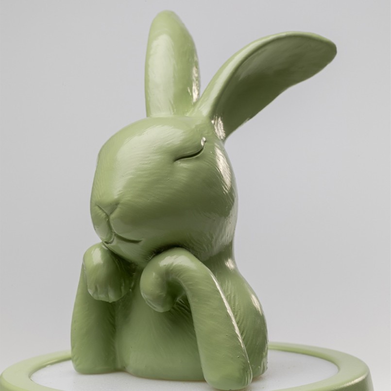 Lampe rechargeable lapin vert matcha - Kare Design