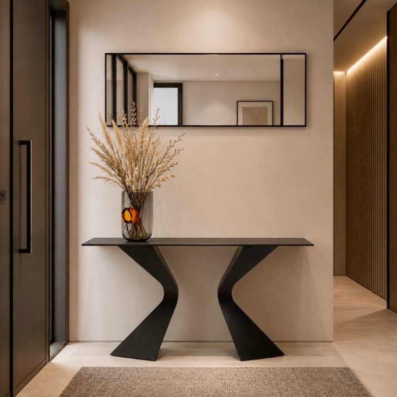 Vase en verre gris avec détails en relief - Drip - Kare Design