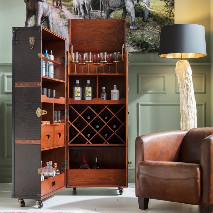 Bar-coffre Globetrotter croco 153cm Kare Design