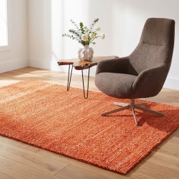 Tapis en polyester orange - Boucara - Kare Design