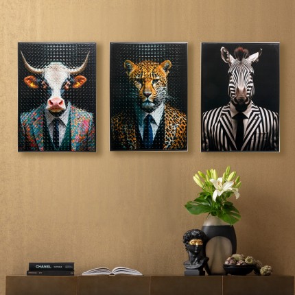 Tableau monsieur léopard 50x70cm Kare Design