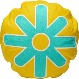 Coussin jaune soleil turquoise - Icon - Kare Design