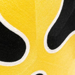 Coussin noir fleur jaune - Icon - Kare Design
