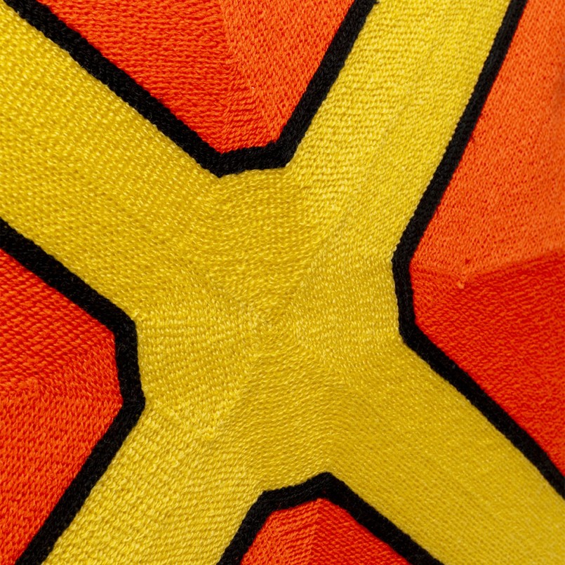 Coussin orange croix jaune - Icon - Kare Design