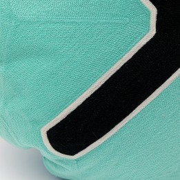 Coussin bleu turquoise croix noire - Icon - Kare Design