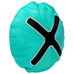Coussin Icon croix turquoise et noir Kare Design