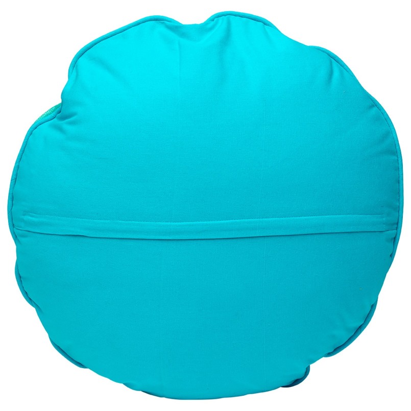 Coussin bleu turquoise croix noire - Icon - Kare Design