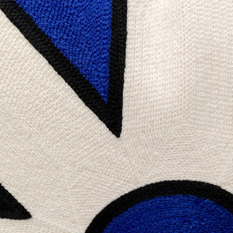 Cushion Icon star blue and white Kare Design
