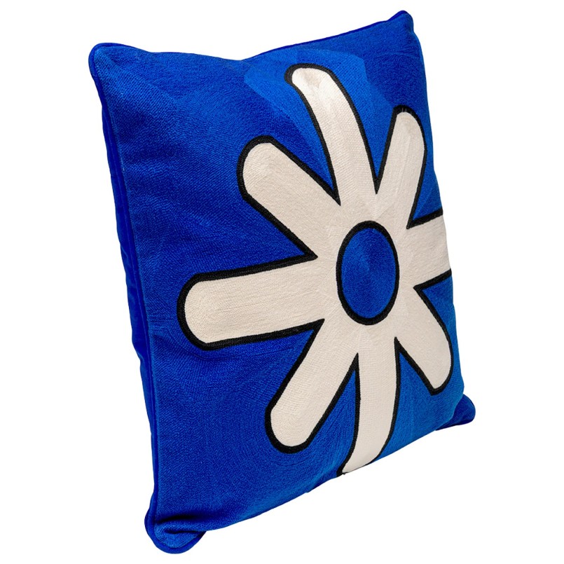 Coussin bleu étoile blanche - Icon - Kare Design