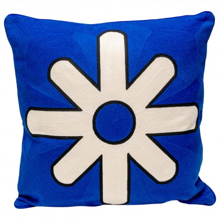 Cushion Icon star blue and white Kare Design