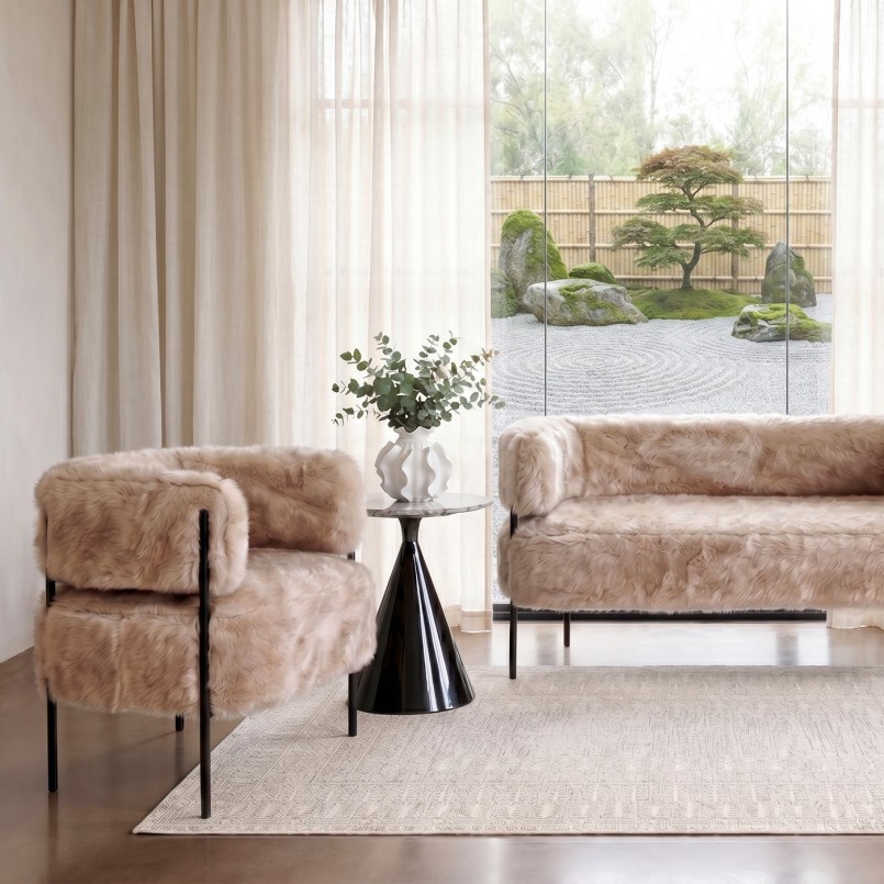 Fauteuil beige tout doux - Lilja Soft - Kare Design