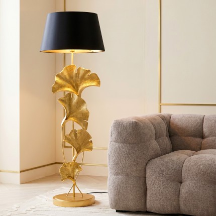 Floor Lamp ginkgo leaves 129cm gold Kare Design