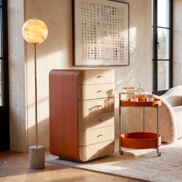 Lampadaire en verre et acier doré - Mito - Kare Design