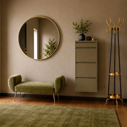 Shoe Container Caruso olive 3+1 drawers Kare Design