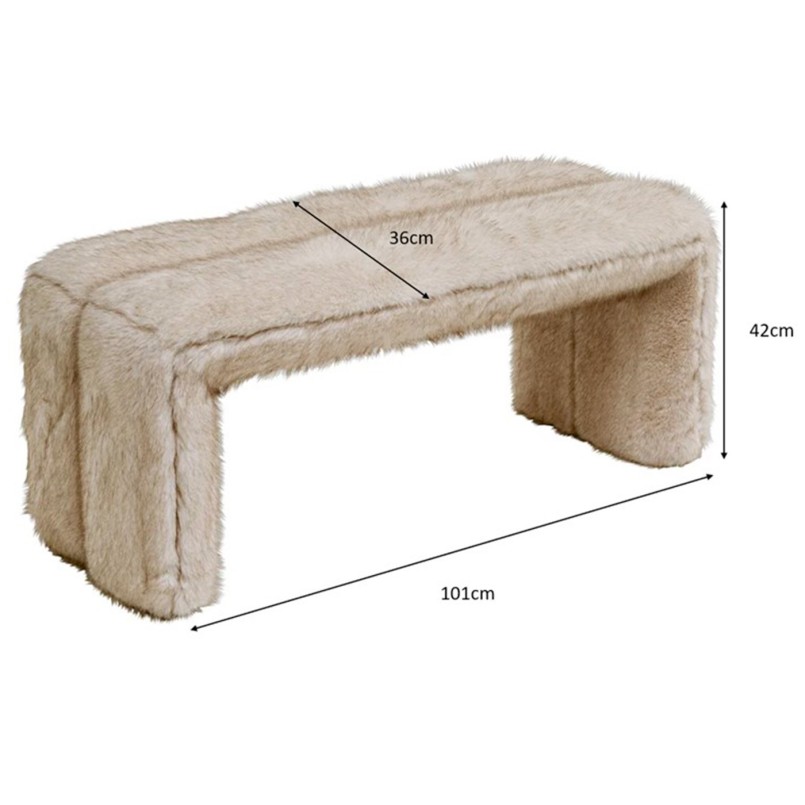 Banc beige tout doux - Lilja Soft - Kare Design