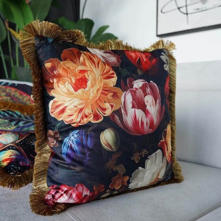 Cushion Fringe peony Kare Design