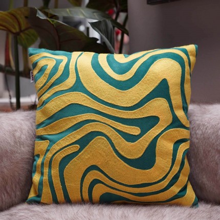 Coussin Electric Feeling jaune Kare Design