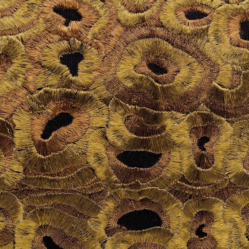 Coussin marron motif abstrait guépard - Kare Design