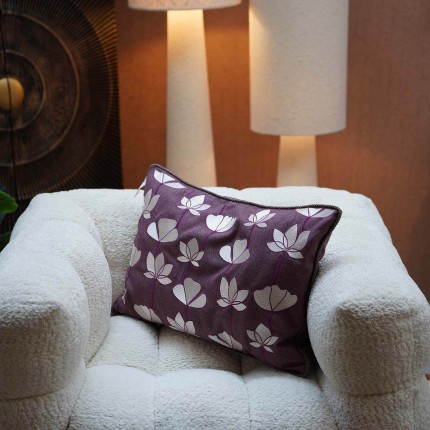 Cushion Zari purple Kare Design