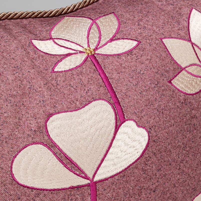 Cushion Zari purple Kare Design