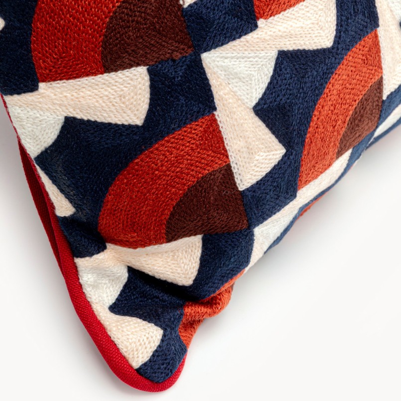Coussin rouge à motifs - Alba - Kare Design