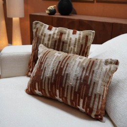Coussin beige et marron - Zick Zack - Kare Design