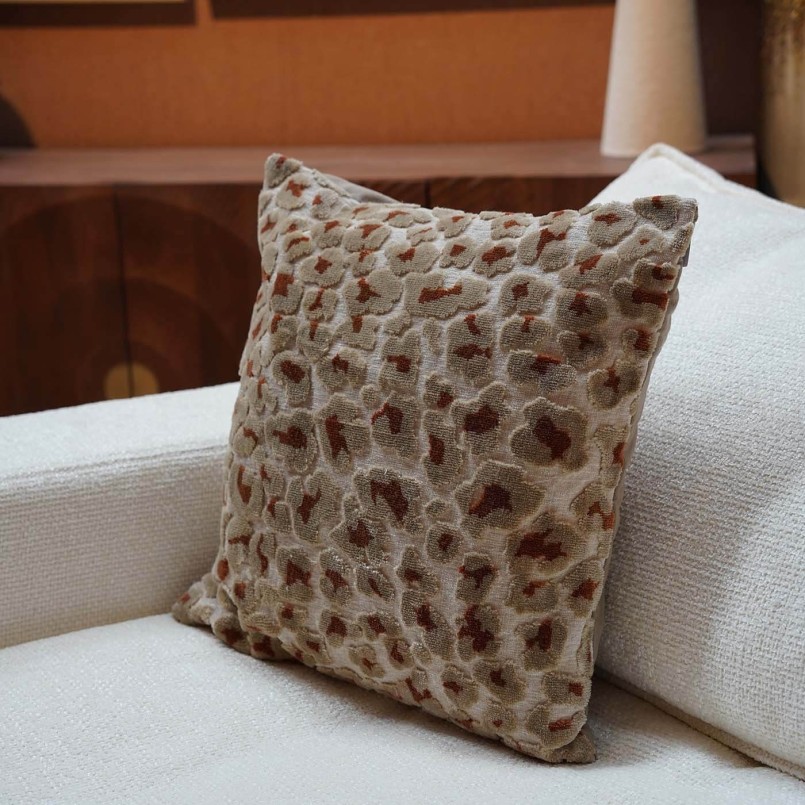 Coussin beige et marron - Goldy Dots - Kare Design