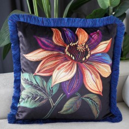 Coussin fleur exotique en velours - Jungle - Kare Design
