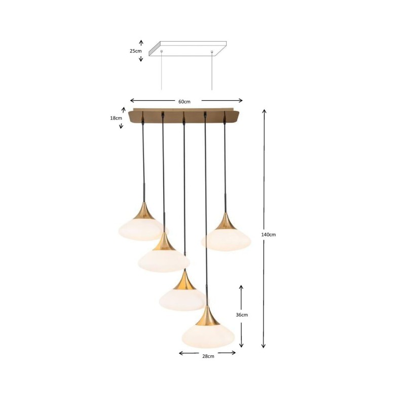 Pendant Lamp Gocce 70cm Kare Design