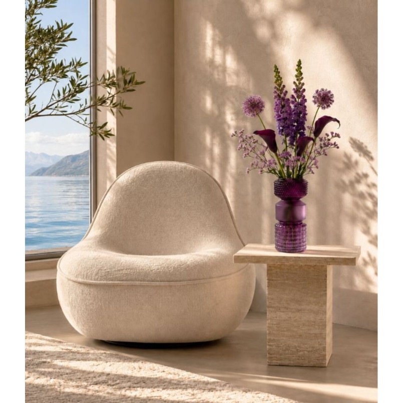 Vase en verre violet texturé - Marvelous - Kare Design