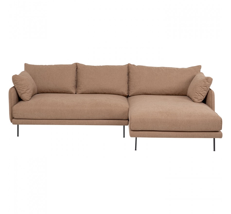 Canapé d'angle Edna droite marron clair Kare Design