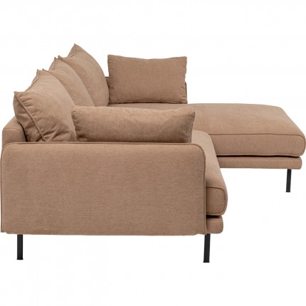 Canapé d'angle Edna droite marron clair Kare Design