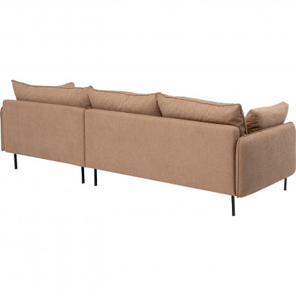 Corner Sofa Edna right light brown Kare Design