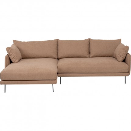 Corner Sofa Edna left light brown Kare Design