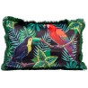 Coussin perroquet et toucan en velours - Jungle - Kare Design