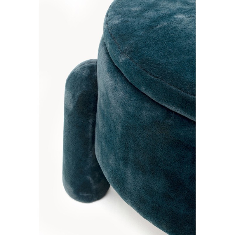 Tabouret coffre bleu Ø54cm