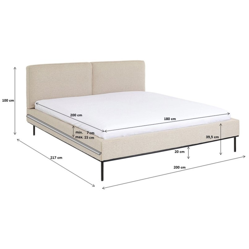 Lit contemporain beige - East Side - Kare Design
