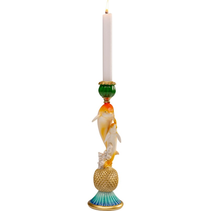 Chandelier deux dauphins oranges - Kare Design