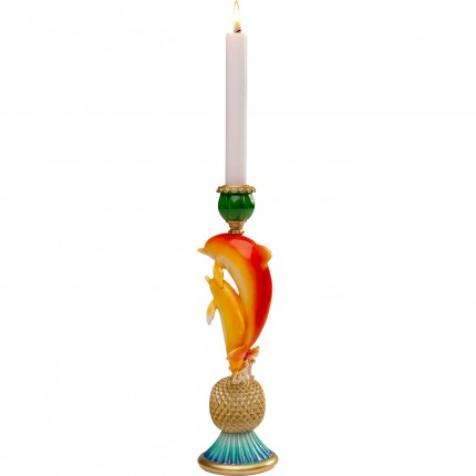 Candle Holder dolphin family 30cm Kare Design