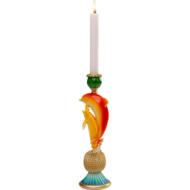 Chandelier deux dauphins oranges - Kare Design