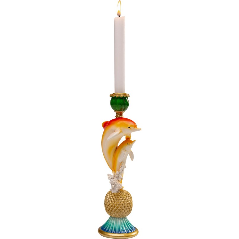 Candle Holder dolphin family 30cm Kare Design