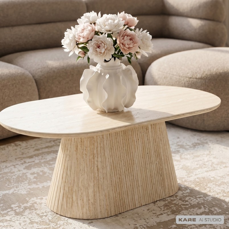 Coffee Table Alma Travertino 120x60cm Kare Design