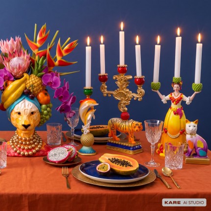 Candle Holder cat 24cm Kare Design