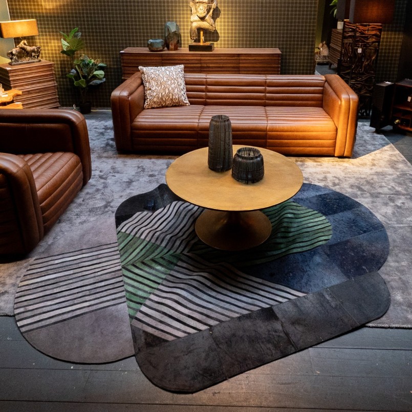 Tapis couleurs froides forme atypique - Entree - Kare Design