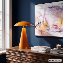 Retro Orange Steel Lamp - Fungo Flat - Kare Design