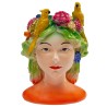Candleholder featuring a woman with yellow parrots on her head - Kare Design