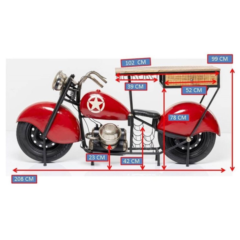 Red motorcycle bar table - Kare Design